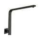 Zevio / Oskar  Matte Black Gooseneck Shower Arm Square