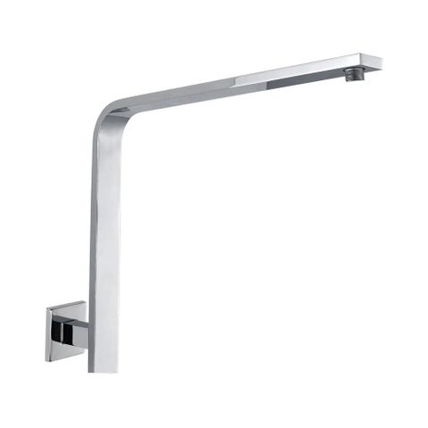 Zevio / Oskar  Chrome Gooseneck Shower Arm Square