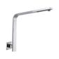 Zevio / Oskar  Chrome Gooseneck Shower Arm Square