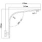 Zevio / Oskar  Gun Metal Gooseneck Shower Arm Square