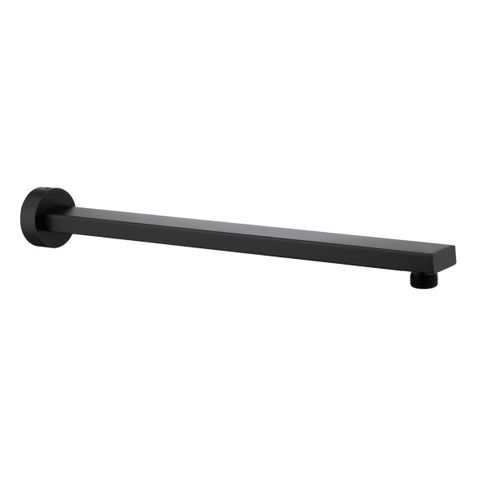 Zevio / Oskar  400mm Matte Black Straight Wall Arm Square