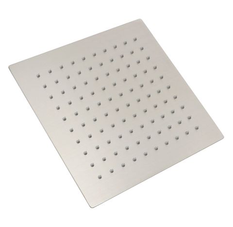 Zevio / Oskar  250mm Brushed Nickel Shower Head Stainless Steel Square