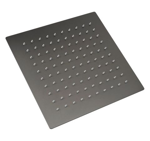 Zevio / Oskar  250mm Gun Metal Shower Head Stainless Steel Square