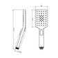 Zevio / Oskar  250mm Matte Black Twin Shower Half Rail Top Inlet Square