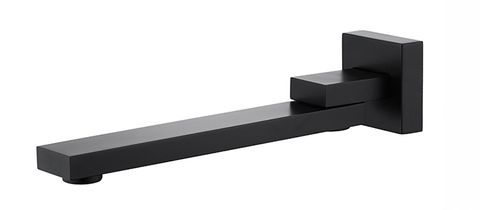 Zevio / Oskar  Matte Black Swivel Bath Spout Square