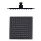 Zevio / Oskar  200mm Matte Black Twin Shower Half Rail Top Inlet Square