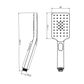 Zevio / Oskar  200mm Gun Metal Twin Shower Half Rail Top Inlet Square