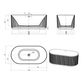 Attica Havana 1500 Matte White Bath with Overflow