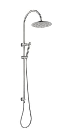 Celine Twin Shower Combo Brushed Stainless Steel