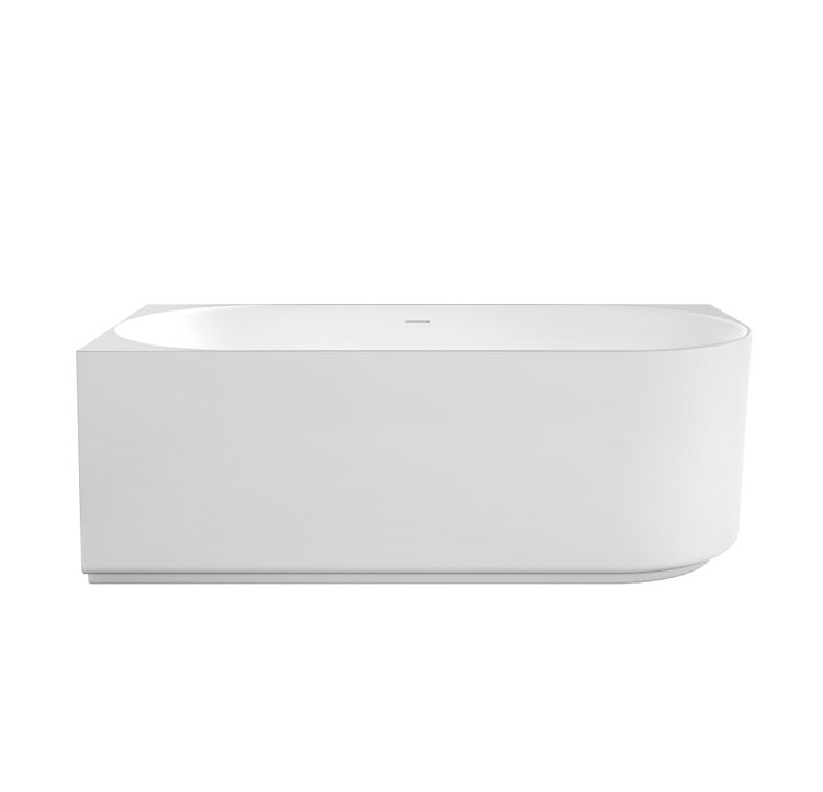 Attica Celine Left Corner 1500 Matte White Bath with Overflow