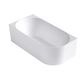 Attica Celine Left Corner 1500 Matte White Bath with Overflow