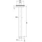 Zevio / Oskar  600mm Chrome Ceiling Shower Arm Square