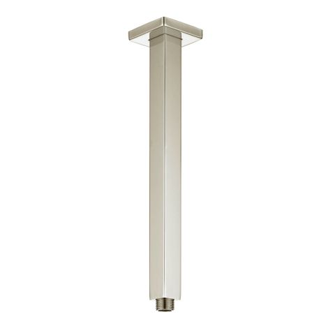Zevio / Oskar  300mm Brushed Nickel Ceiling Shower Arm Square