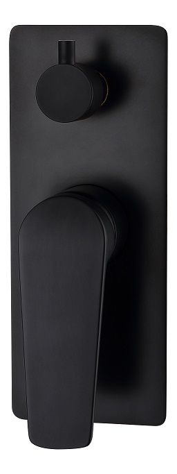 Zevio Diverter Shower Mixer Matte Black