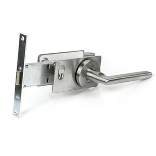 ISEO MID RAIL LOCK 80mm - OVAL CYL / LEVER HANDLE SET