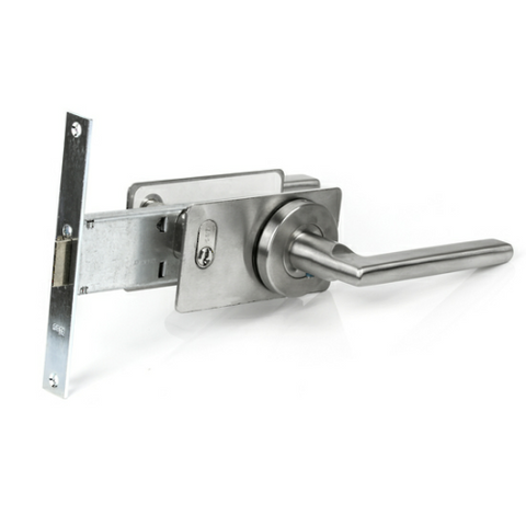 ISEO MID RAIL LOCK 80mm - OVAL CYL / LEVER HANDLE SET