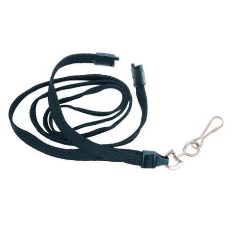 KEVRON LANYARD W/SAFETY CLIP - BLACK