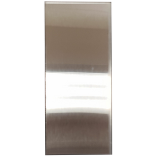 SCAR / COVER PLATE S/STEEL WITH ADHESIVE 150x65mm