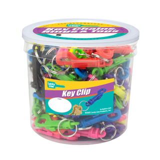 KEY CLIP PLASTIC ASST 100/JAR