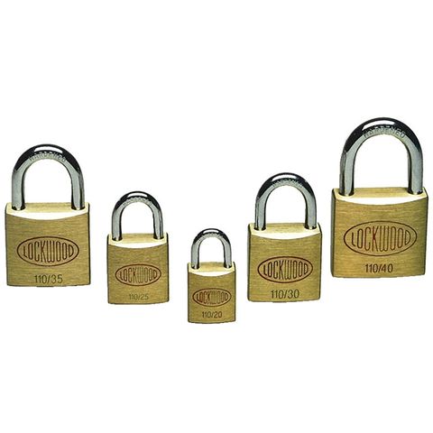 SO - LOCKWOOD PADLOCK BRASS 11mm OPENING KA