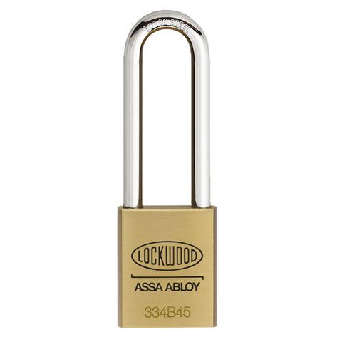 LOCKWOOD 334 PADLOCK BRASS BORON SHKL 90mm OPENING KD