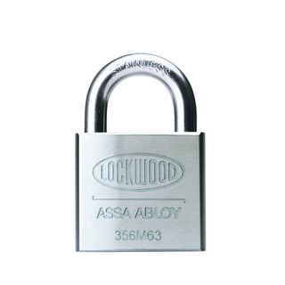 LOCKWOOD 356 PADLOCK 63MM STAINLESS STEEL 25mm OPENING KA