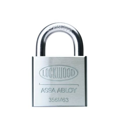 LOCKWOOD 356 PADLOCK 63mm STAINLESS STEEL 25mm OPENING KA