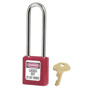 MASTER SAFETY LOCKOUT EXTRA LENGTH SHACKLE KD (RED)