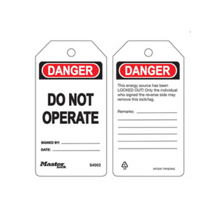MASTER SAFETY DO NOT OPERATE - SAFETY TAG (PACK OF 6)