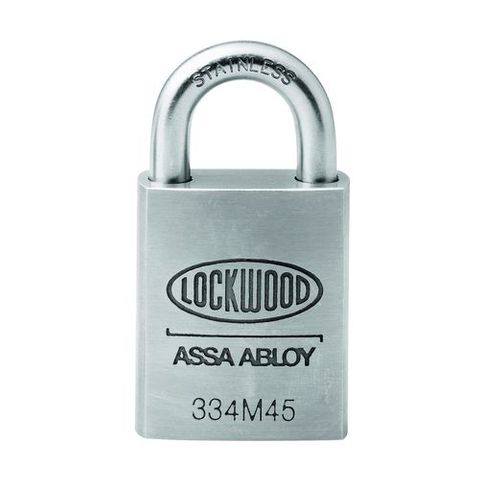 LOCKWOOD 334 MARINE PADLOCK 45MM STAINLESS STEEL 25mm KD