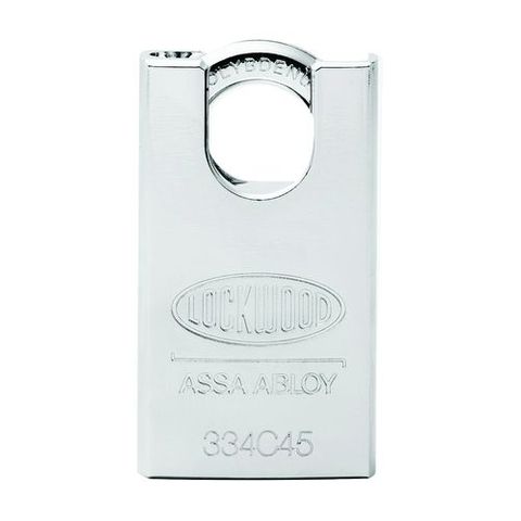 LOCKWOOD 334 PADLOCK 45MM HIGH SECURITY STEEL CLOSED SHACKLE KA