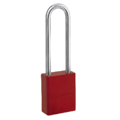 SO - MASTER ALUMINUM PADLOCK 75MM SHACKLE RED - SPECIAL