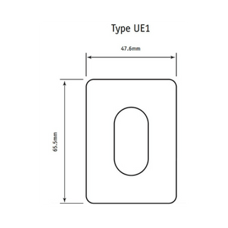 SOUBER ESCUTCHEON 65.5 x 47.6mm OVAL HOLE (STICK ON) SC