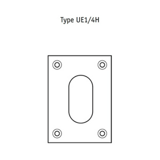 SOUBER ESCUTCHEON 65.5 x 47.6mm OVAL HOLE (SCREW ON) SS