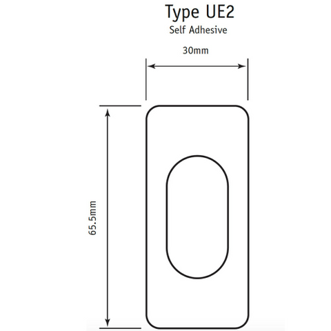 SOUBER ESCUTCHEON 30mm OVAL HOLE (STICK ON) GOLD