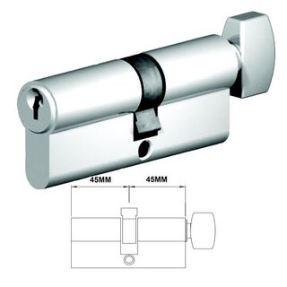 EURO CYL & TURN 5PIN 45/45 SC KD