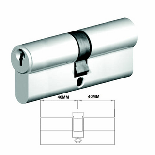 EURO DOUBLE CYL 5 PIN FIXED CAM "E" (Escape) EXT 40/40 SC