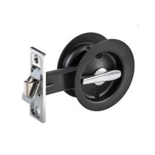 SCHLAGE CAVITY SLIDER ROUND PRIVACY BLACK