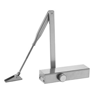 MNC DOOR CLOSER 2-6 WITH BACK CHECK & DELAYED ACTION SILVER