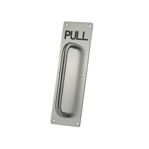 SYLVAN PULL PLATE AND HANDLE LABELED 300mm x 100mm SS