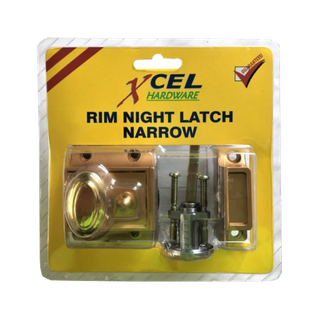 XCEL NIGHTLATCH NARROW BODY SS CYLINDER GOLD BODY