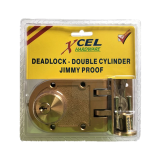 XCEL DEADLOCK DOUBLE CYLINDER DP PB