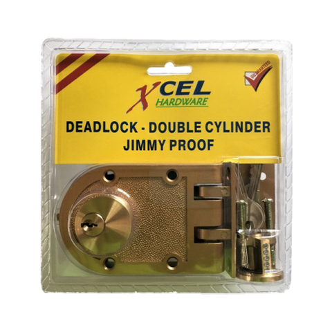 XCEL DEADLOCK DOUBLE CYLINDER DP PB