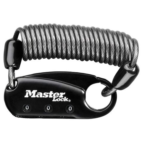 PADLOCK COMBINATION W/ CABLE ASSORTED COLOURS