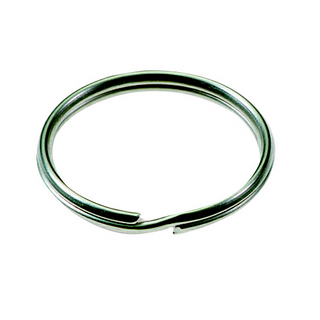 KEYRING - SPLIT RING L/DUTY 3 (76mm) - SINGLES - NICKEL PLATED STEEL