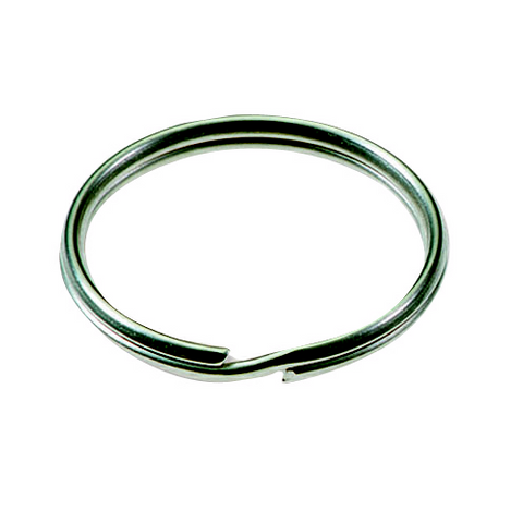 KEYRING - SPLIT RING L/DUTY 3 (76mm) - SINGLES - NICKEL PLATED STEEL