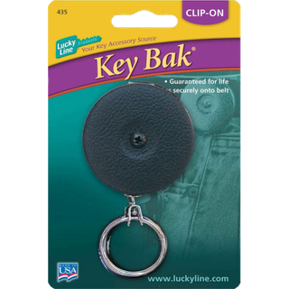 KEY BAK CLIP ON BLACK   1/CARD