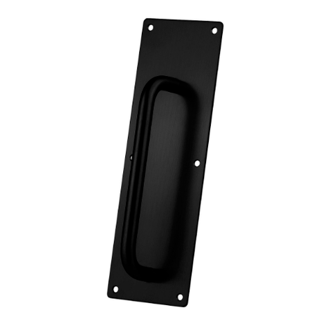 SYLVAN PULL PLATE AND HANDLE PLAIN 300mm x 100mm BLACK