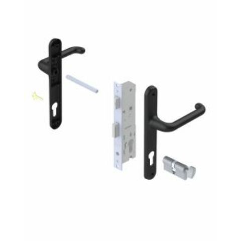 ASSA ABLOY INDURO 2PT 30mm EURO LOCKSET COMPLETE / CYL / HANDLES (50202B)