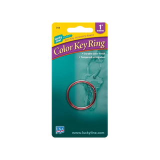 KEYRING - SPLIT RING 1in ASST COLORS 1/CD - POWDER COATED STEEL